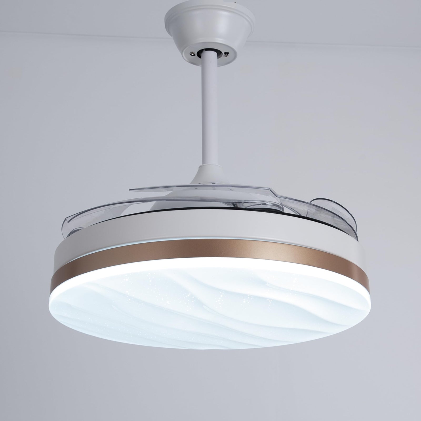 Enarat Fini ceiling fan with hidden blades-40-Inch Size, White