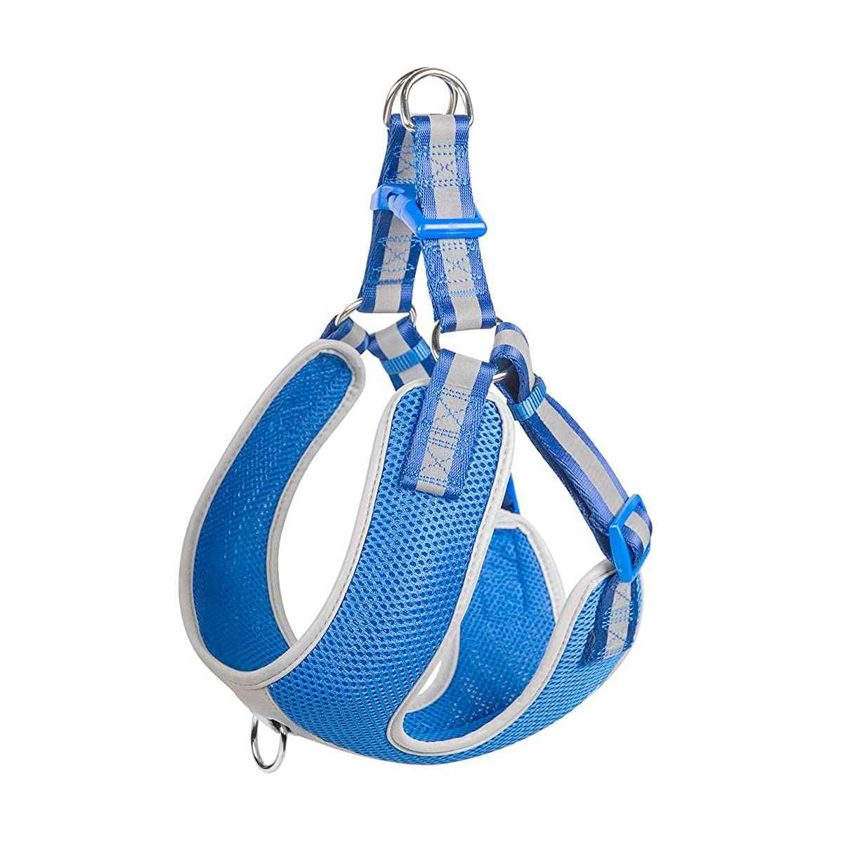 Fida Reflective TQ Adjustable Dog Harness, Lightweight Soft Mesh Large Blue - Safqqa Egypt