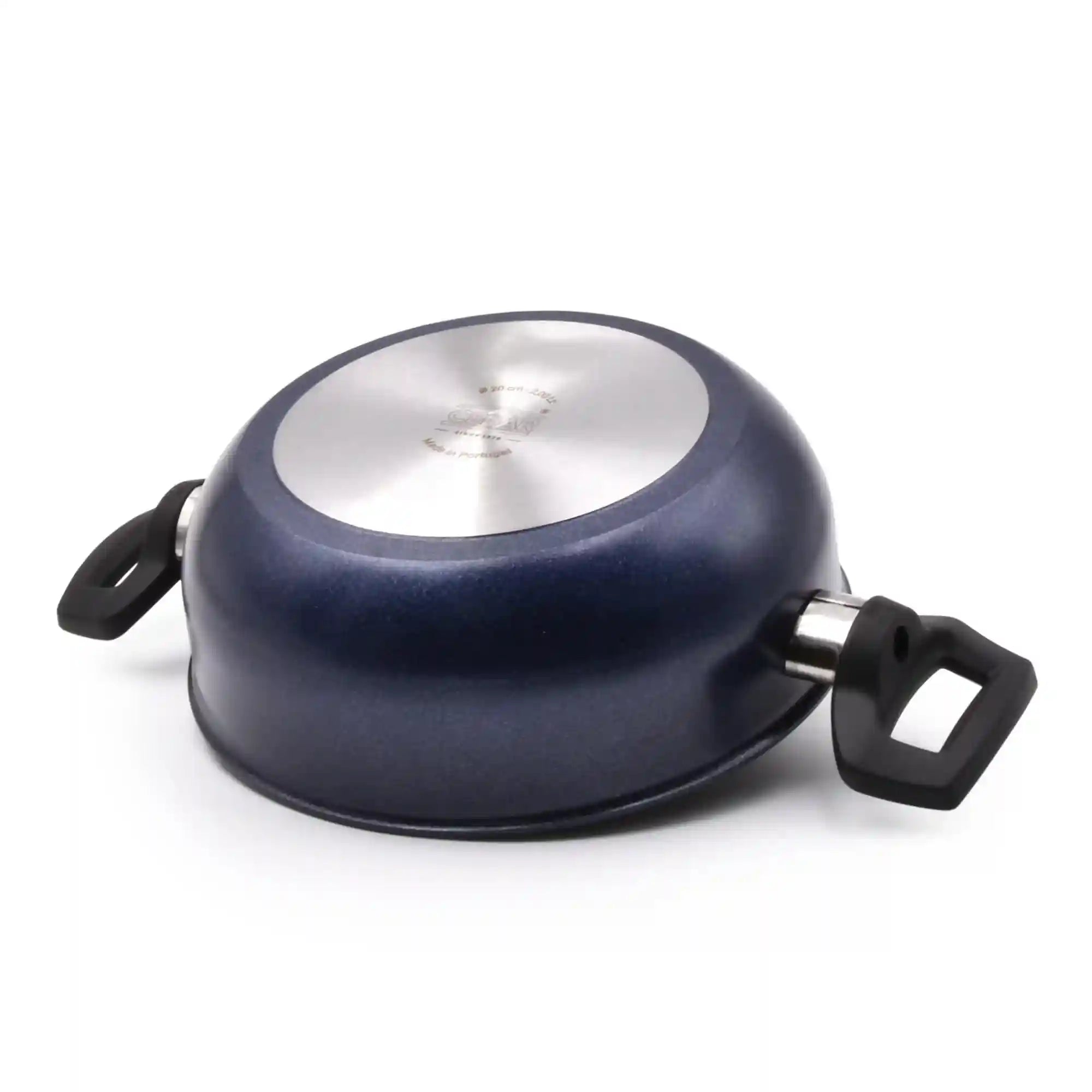 Celar Aluminum Blue Casserole, 20 cm Diameter, Non-stick, Induction + Gas Stove, Made In Portugal