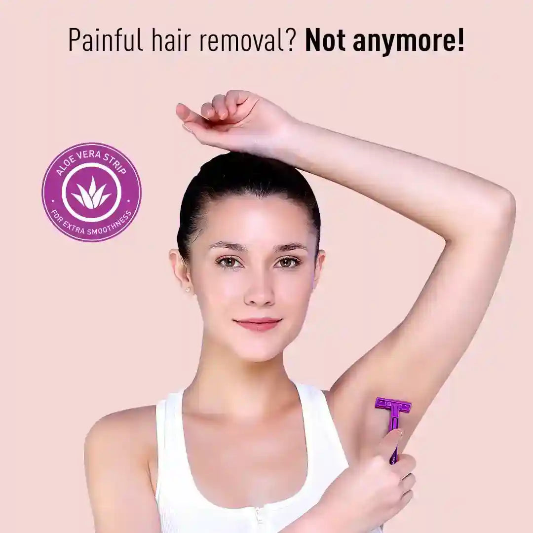 استمتعي ببشرة ناعمة وسلسة مع شفرات إزالة الشعر النسائية من سيرونا. مصممة للاستخدام على الذراعين والساقين ومنطقة البكيني، تحتوي كل شفرة على شفرتين حادتين وشرائط ألوة بوست لتوفير حلاقة لطيفة ومريحة