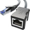 KabelDirekt â€“ 2m â€“ LAN & Ethernet extension cable (RJ45 female coupler/male connector, extends network cables with full data transfer speed â€“ CAT 7, 10Gbit/s, SF/FTP shielding, black)