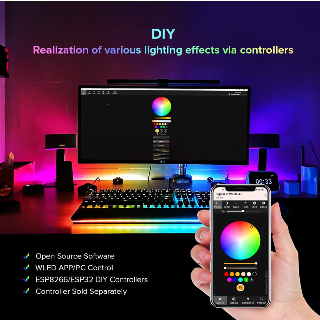 BTF-LIGHTING شريط LED WS2811 – إضاءة RGB ذكية بتأثيرات ديناميكية