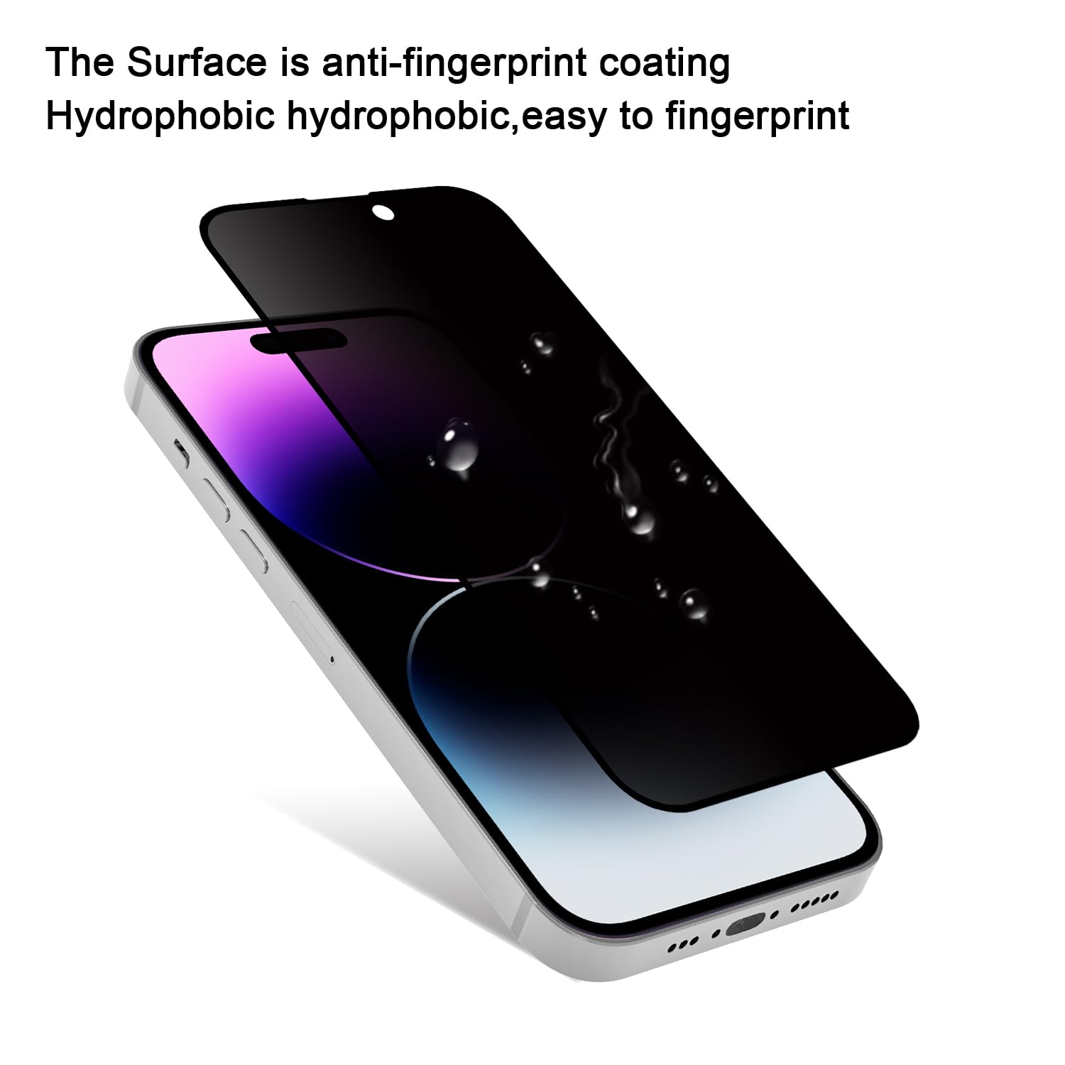 Privacy 9H Tempered Glass Screen Protector With Easy Installation Frame INCLUDED 3D Protector Edge to Edge Protection For iPhone (iPhone 14 Pro Max)