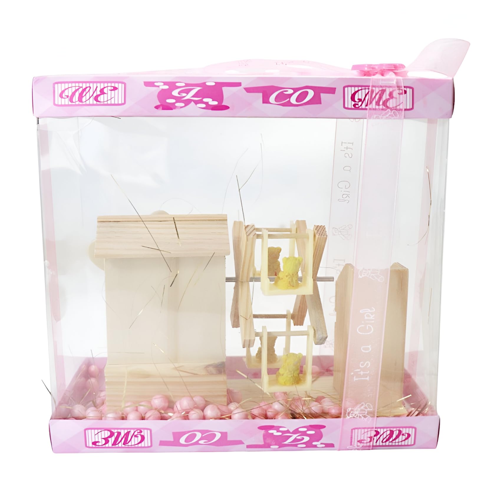 طقم هدية “ولكم بيبي” بشكل مزرعة مع صوت للبنات – باللون الوردي. يتميز هذا الطقم الرائع بلعبة على شكل مزرعة تصدر أصواتًا لطيفة تُسلي الطفل وتمنحه الراحة والهدوء