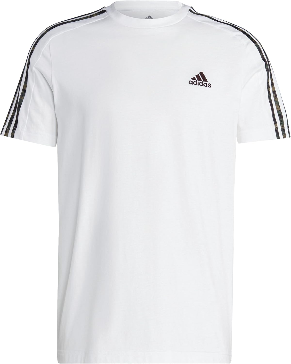 تي شيرت رجالي من adidas Essentials Single Jersey بثلاثة خطوط