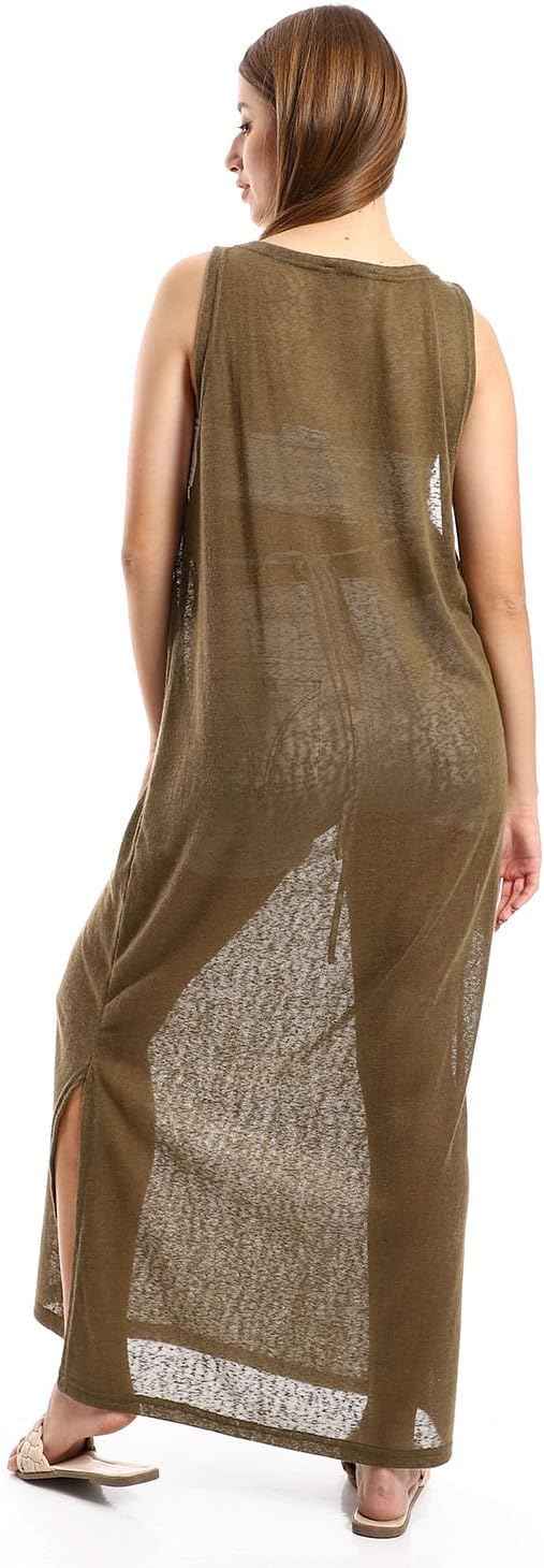 Jamila Women Round Collar Cover UP With Side Slits OuterWear