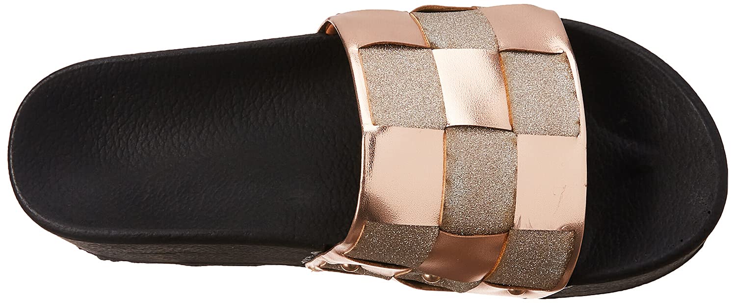 Club Aldo Basket Weave Chunky Sole Slides for Women - Safqqa Egypt