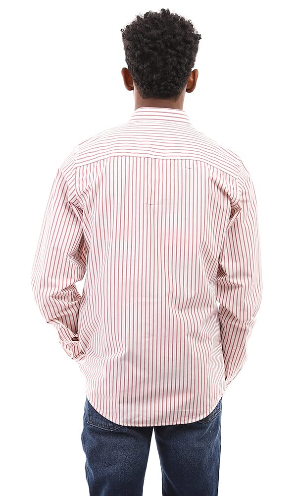 قميص رجالي كاجوال مخطط بأكمام طويلة من رافين 96784 للرجال