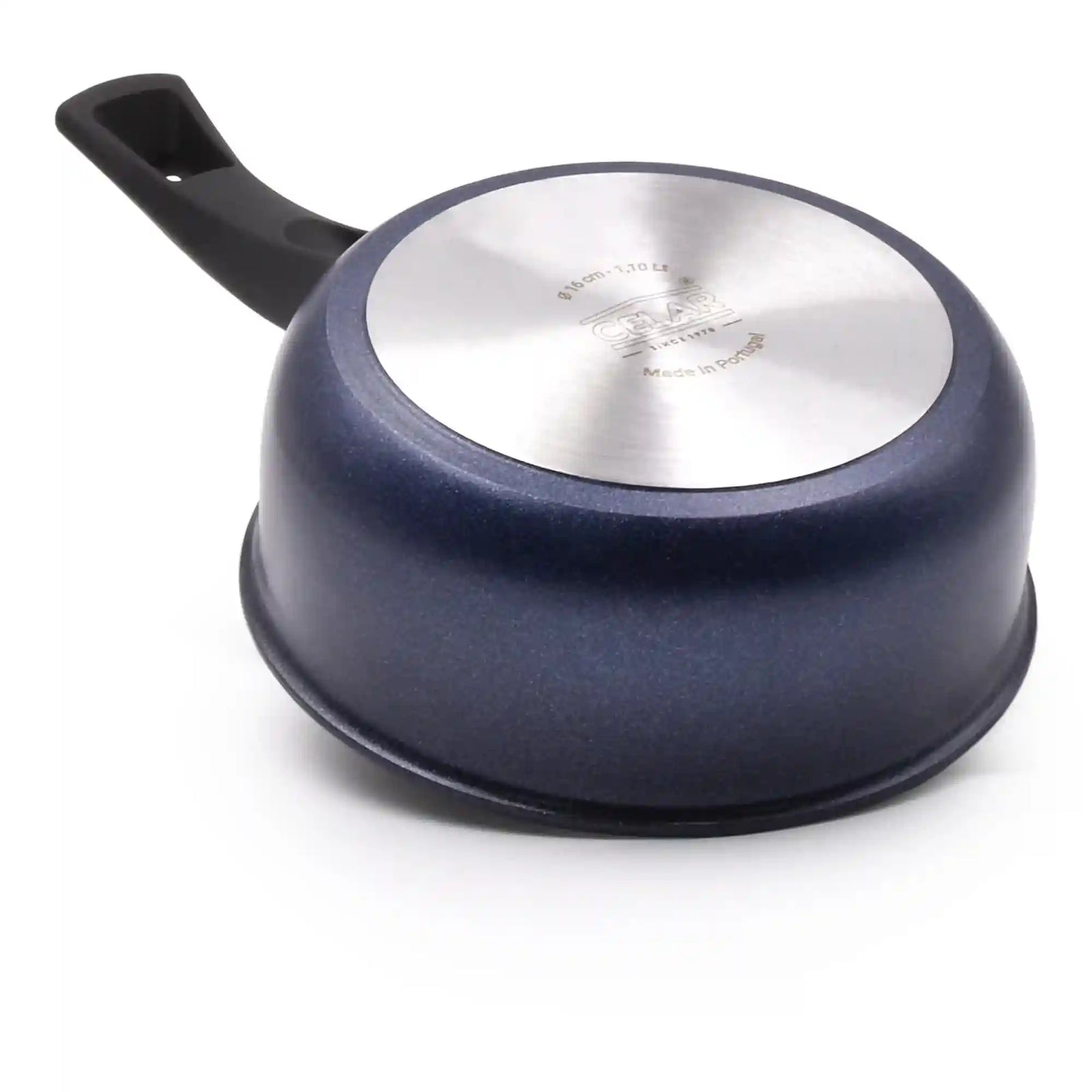 Celar Aluminum Lady Blue Saucepans with Lid, 16 cm Diameter, Induction + Gas Stove, Made In Portugal