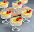 Ice Cream Dessert Bowl in Crystal Design, Retro Design, 280 ml, Set of 5 Glass