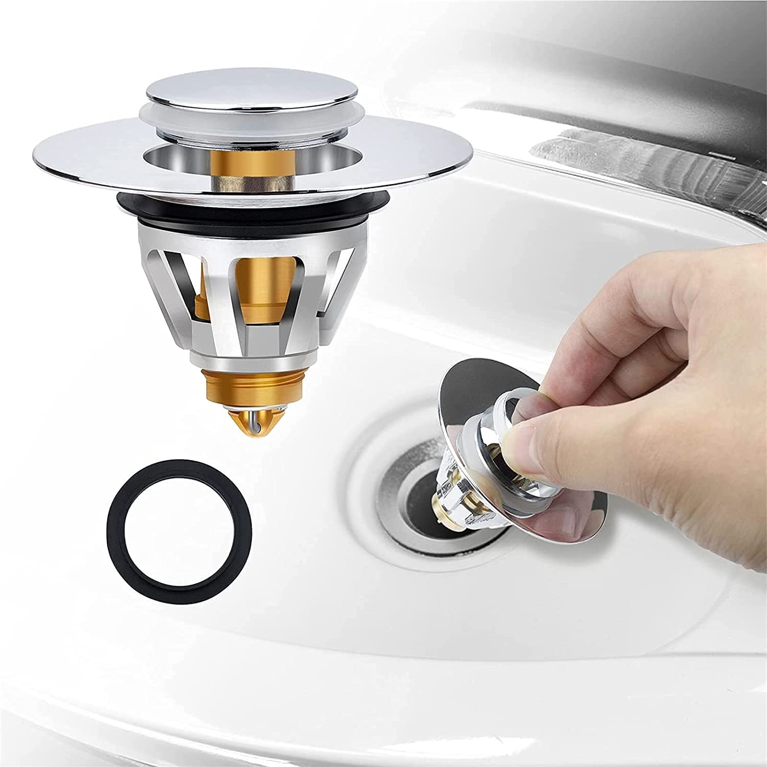 Wawasia Universal Bathroom Sink Stopper Stainless Steel – Safqqa Egypt