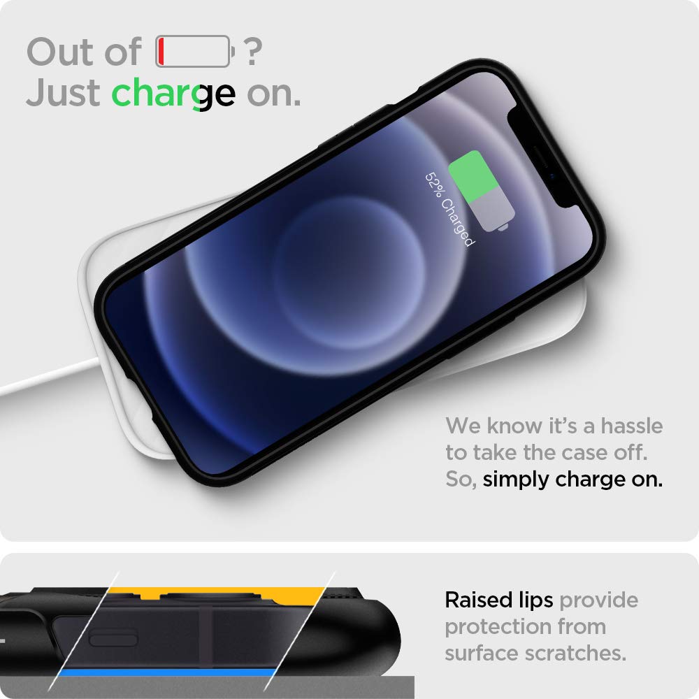 SPIGEN SLIM ARMOR CASE FOR IPHONE 12 MINI - BLACK & GREY