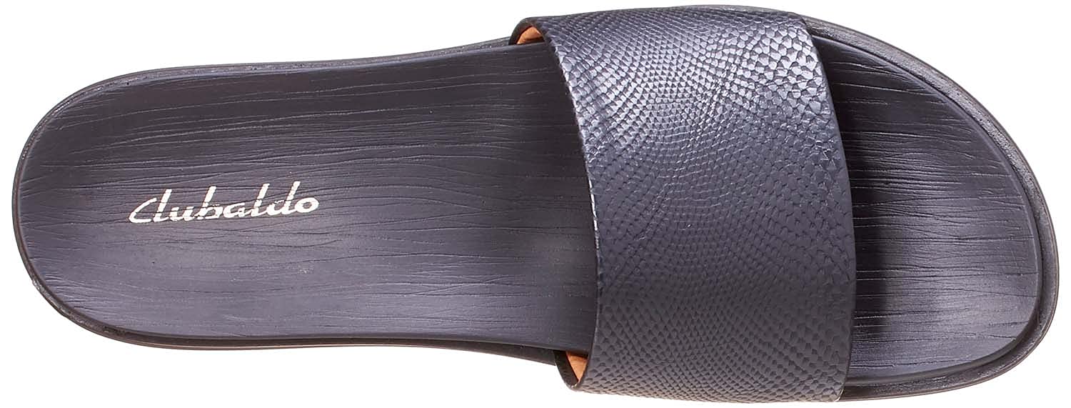 Club Aldo Snakeskin Embossed Faux Leather Round-Toe Slide Slippers For Women