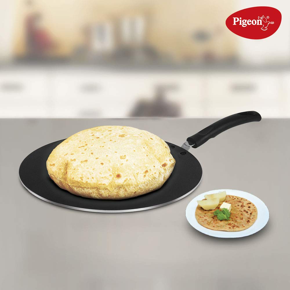 Pigeon 271 Nonstick Multi Tawa 310 1, Black, Aluminum