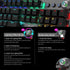 Aula F2088 Full Mechanical Gaming Keyboard with Rainbow Backlit LED - Blue Switches, Arabic/English- Damage Box
