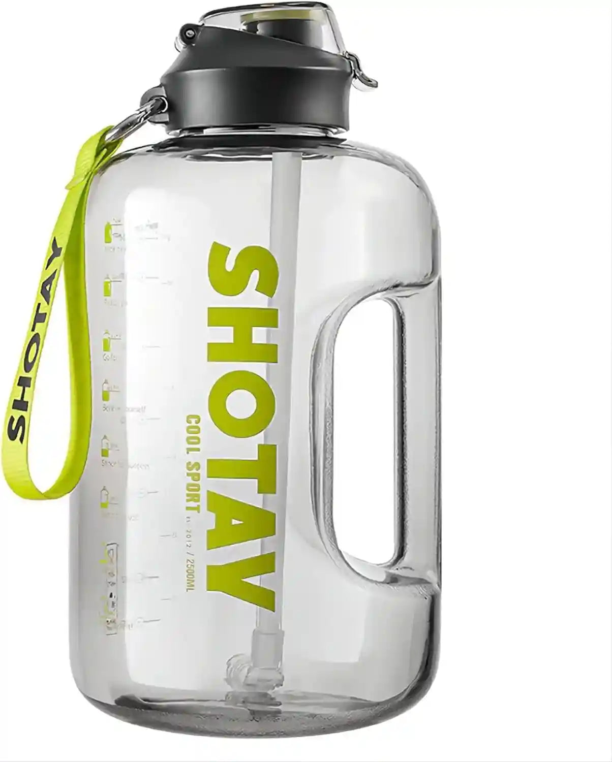 Classy 1.5L Sports Water Bottle – BPA-Free, Leakproof with Removable Straw, Time Marker & Motivational Quotes – Ideal for Gym, Fitness, Camping (Without Box) - Safqqa Egypt