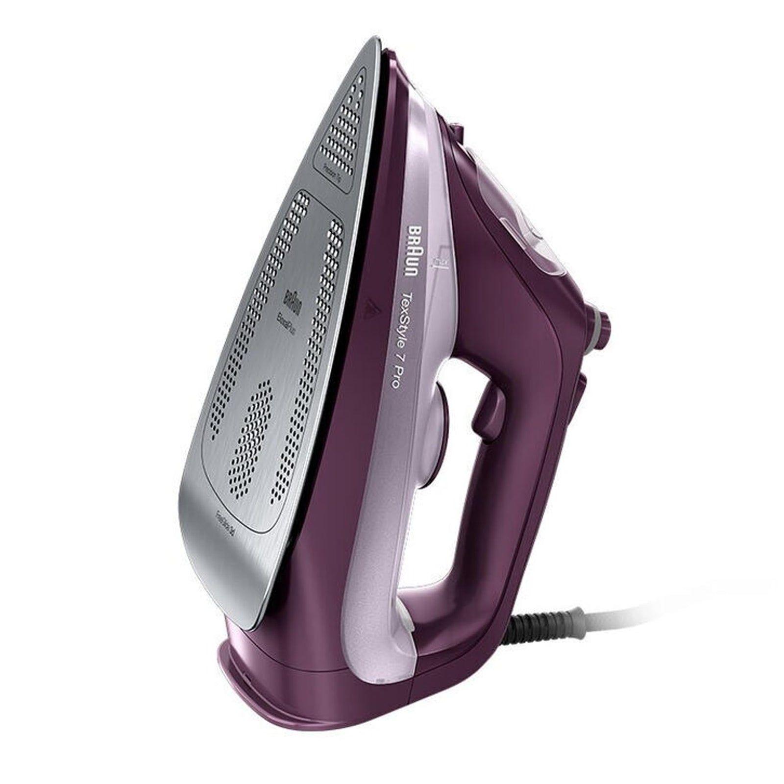 Braun TexStyle 7 Pro SI7181VI Steam Iron – 3100W, FreeGlide 3D, EloxalPlus Soleplate, Precision Tip, Vertical Steaming, Auto-Off, 300ml Tank – Violet-Damage Box