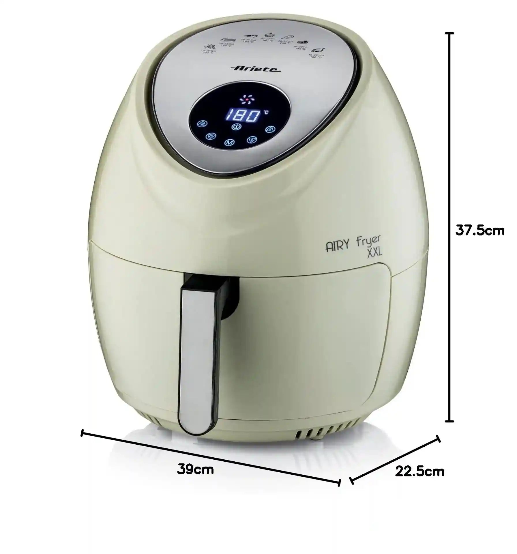 قلاية هوائية Ariete 4618 XXL – سعة 5.5 لتر، بدون زيت، 1800 وات