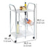 WENKO 3 Tier, Rolling Organizer, Storage Wheels, Metal cart, White