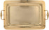 Almarjan Stainless Steel Serving Tray Gold -54.8L x 7.6W x 36.4H centimeters