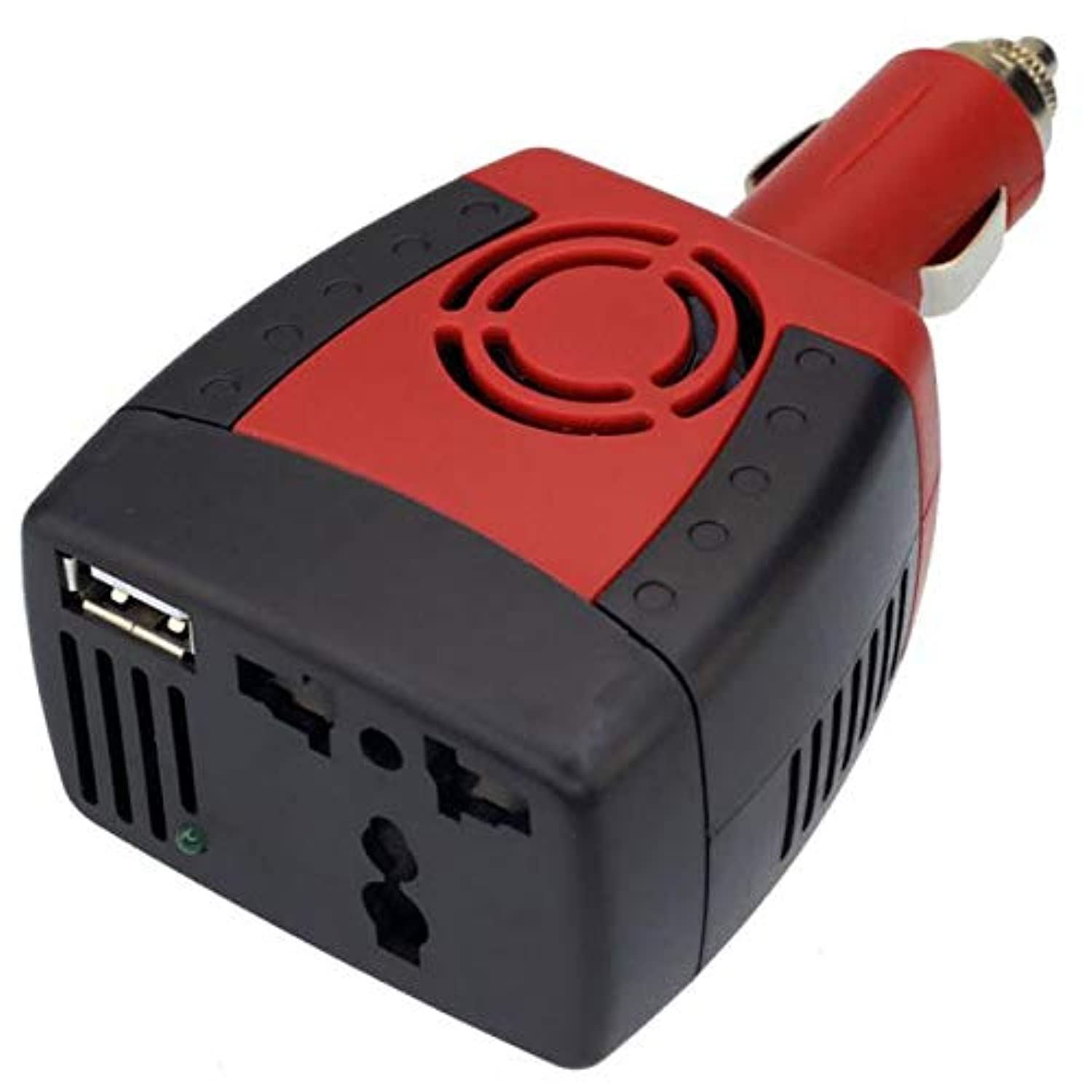 محول طاقة سيارة 150 واط - 12 فولت تيار مستمر إلى 220 فولت تيار متردد بالإضافة إلى منفذ USB 5 فولت