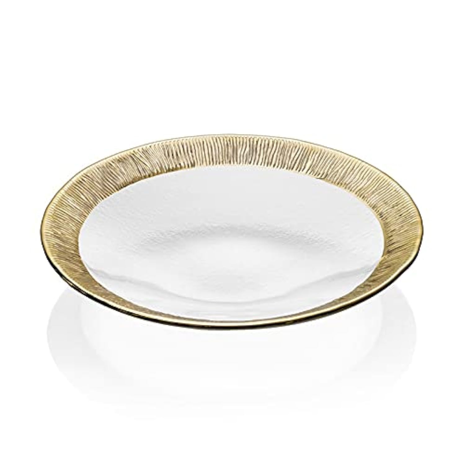 Clear Glass Plates & Dishes with Gold Accents