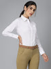Krave Women’s Cotton-Blend Long Sleeve Formal Shirt – Elegant Office Wear