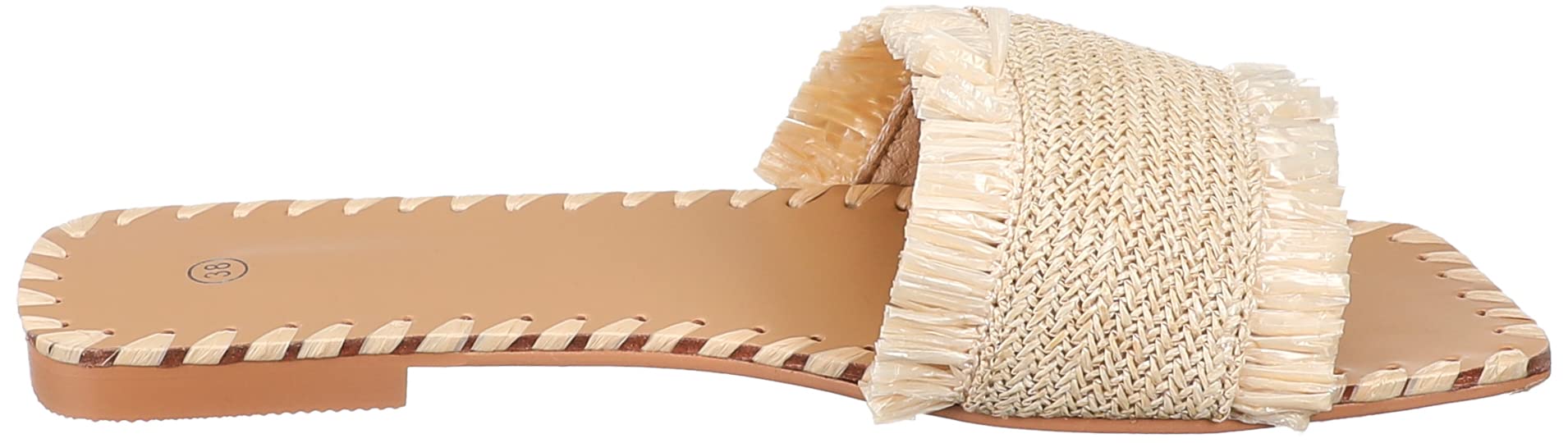Pixi Straw Detail Strap Flat Slippers for Women – Comfortable & Stylish – Safqqa Egypt