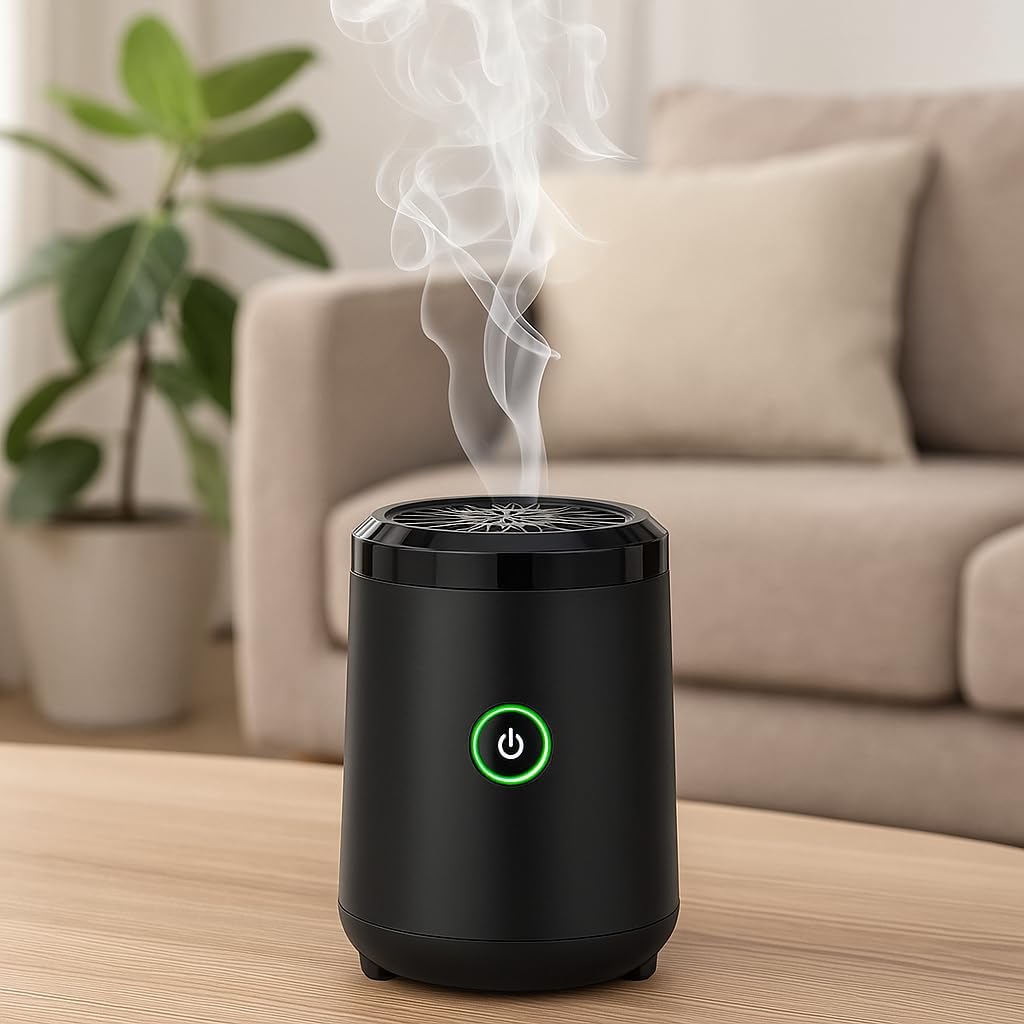 FITTO Mini USB Portable Incense Burner – Electric Bakhoor Aroma Diffuser for Car, Home, Office, and Travel