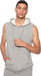 34 by Amr Diab Men's Cotton Sleeveless Zip-Up Hoodie with Side Pockets