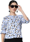 KRAVE Women’s Blouse Casual Elegant Blue
