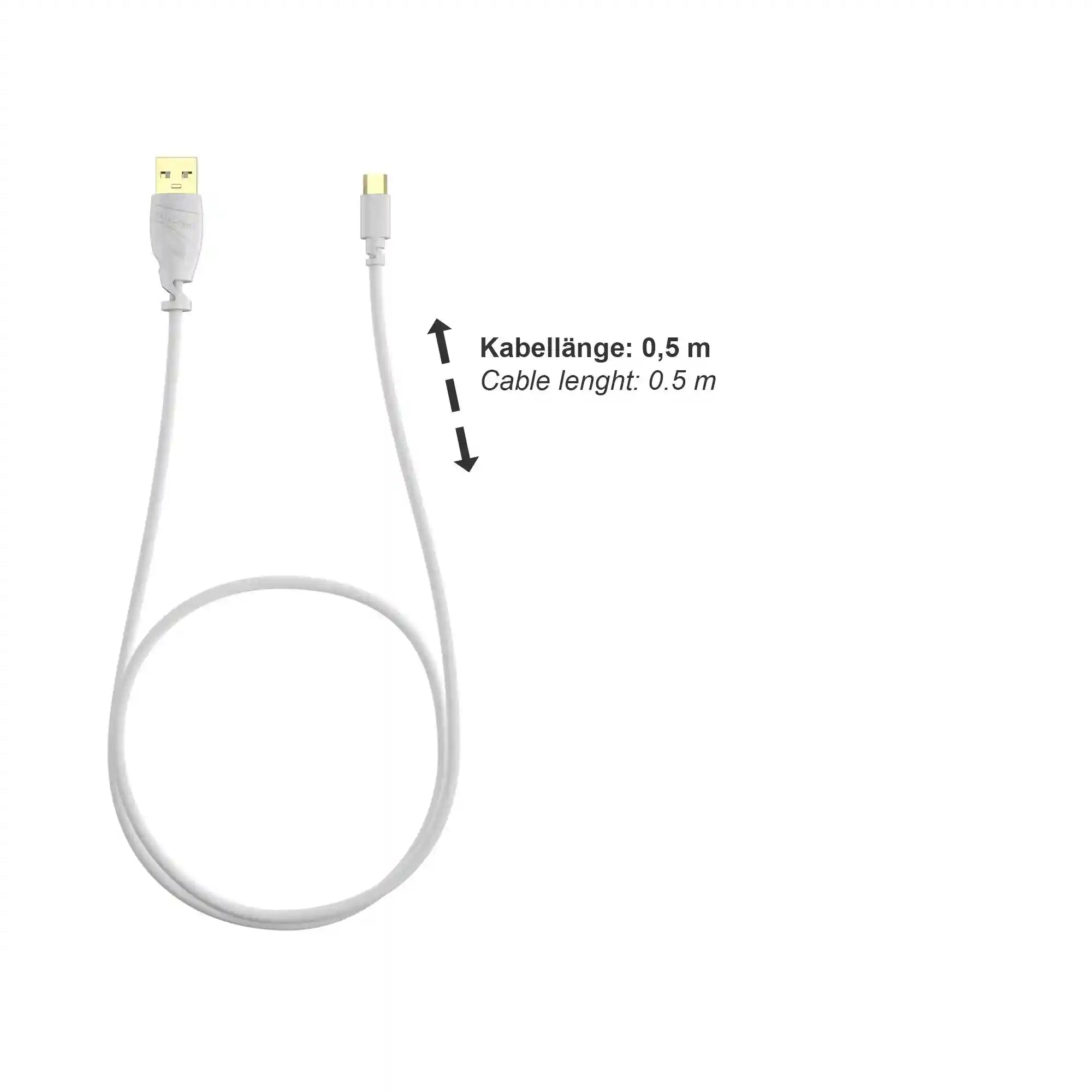 KabelDirekt – Micro USB Cable (USB 2.0, Synch & Charge Cable, white) TOP Series, Pack of 5 Cables, 0.5 Meters - Safqqa Egypt