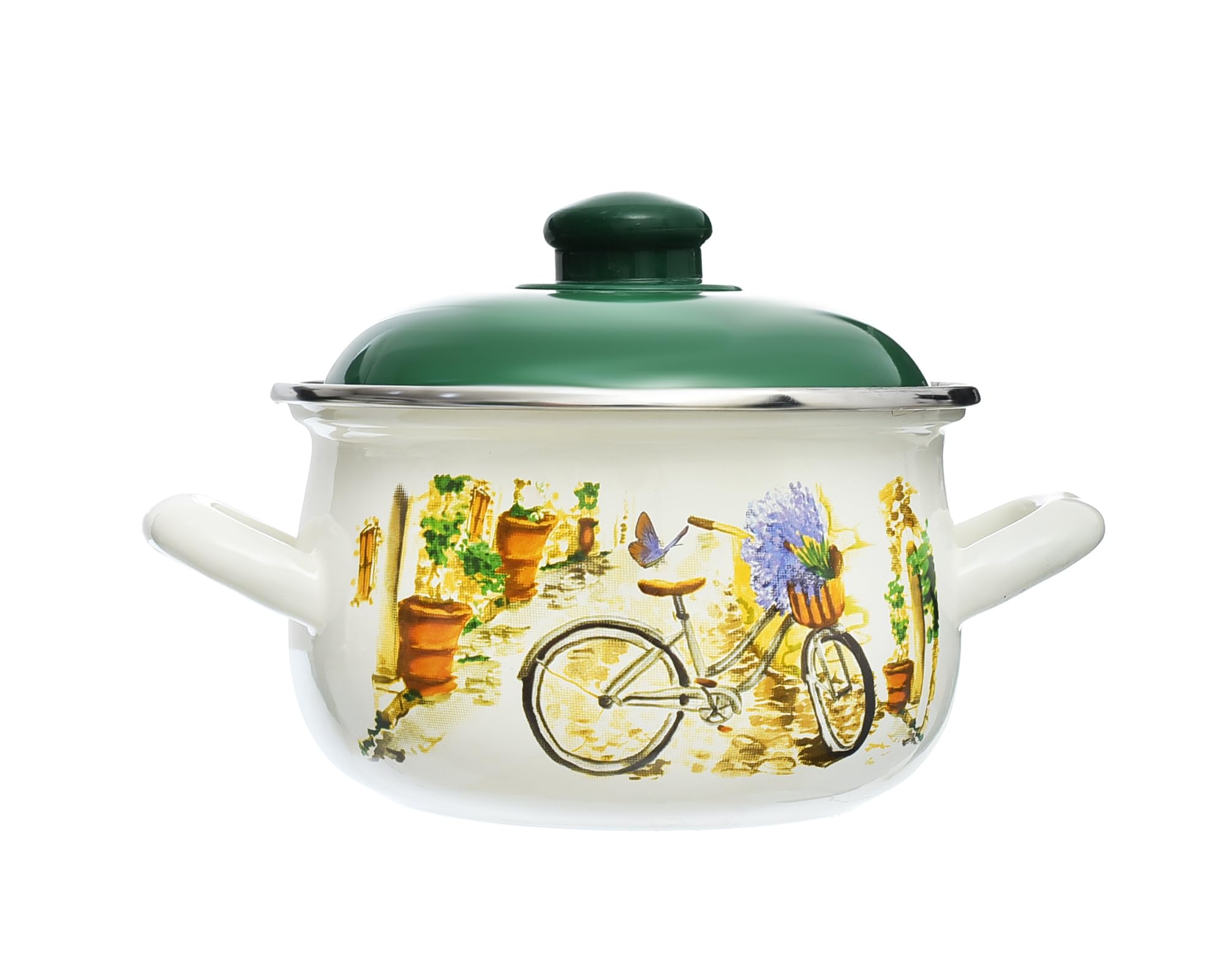 طقم أواني Avsar Juliet مطلي بالمينا – 5 قطع، لون موف