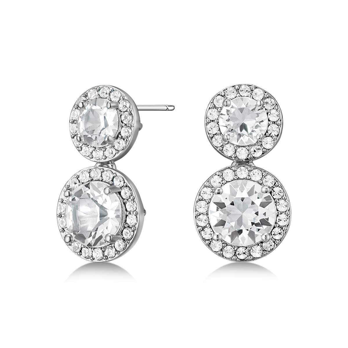 Mestige Elegant Earrings with Crystal Stones