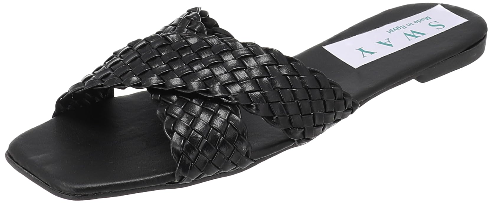 SWAY Flat spongy cushioned insole for amazing comfort and a criss cross braided faux soft leather For Women,