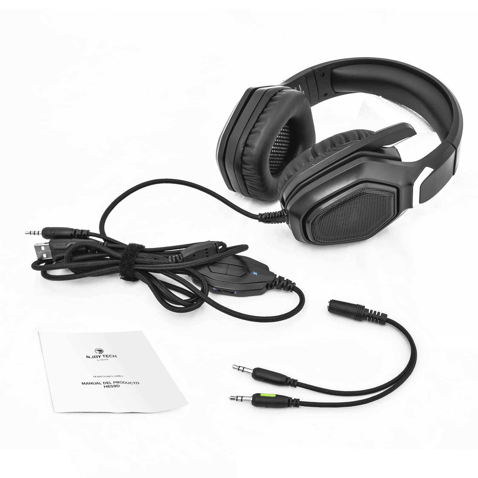 HALTEN INNOVACIÓN EN ACCIÓN -Havit h659d gaming headset, rgb 50mm 3d surround stereo, flexible and convenient 90 rotating earmuffs, 120 omnidirectional mic., Wired Headphones Headset – Safqqa Egypt