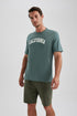 DeFacto Men's Regular Fit Crew Neck Printed T-Shirt from DeFacto Basics