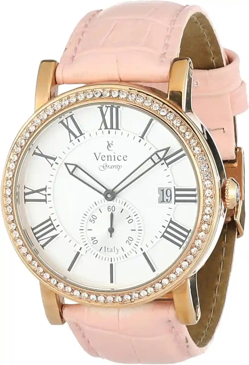Venice Wrist Watches For Women -Pink F5011-IPR-PI