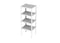 Bama 4-Tier Utility Shelf, 75x60x187 cm, White – Heavy-Duty 240kg Capacity