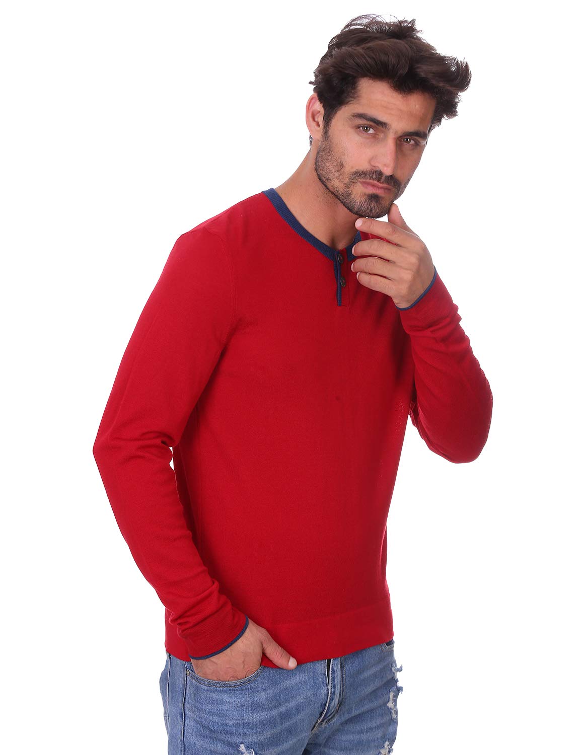 بلوفر فاكونابل للرجال - أحمر