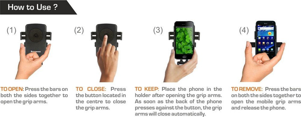 Bergmann AutoGRIP XXL Automatic Mobile Holder (for large phones)