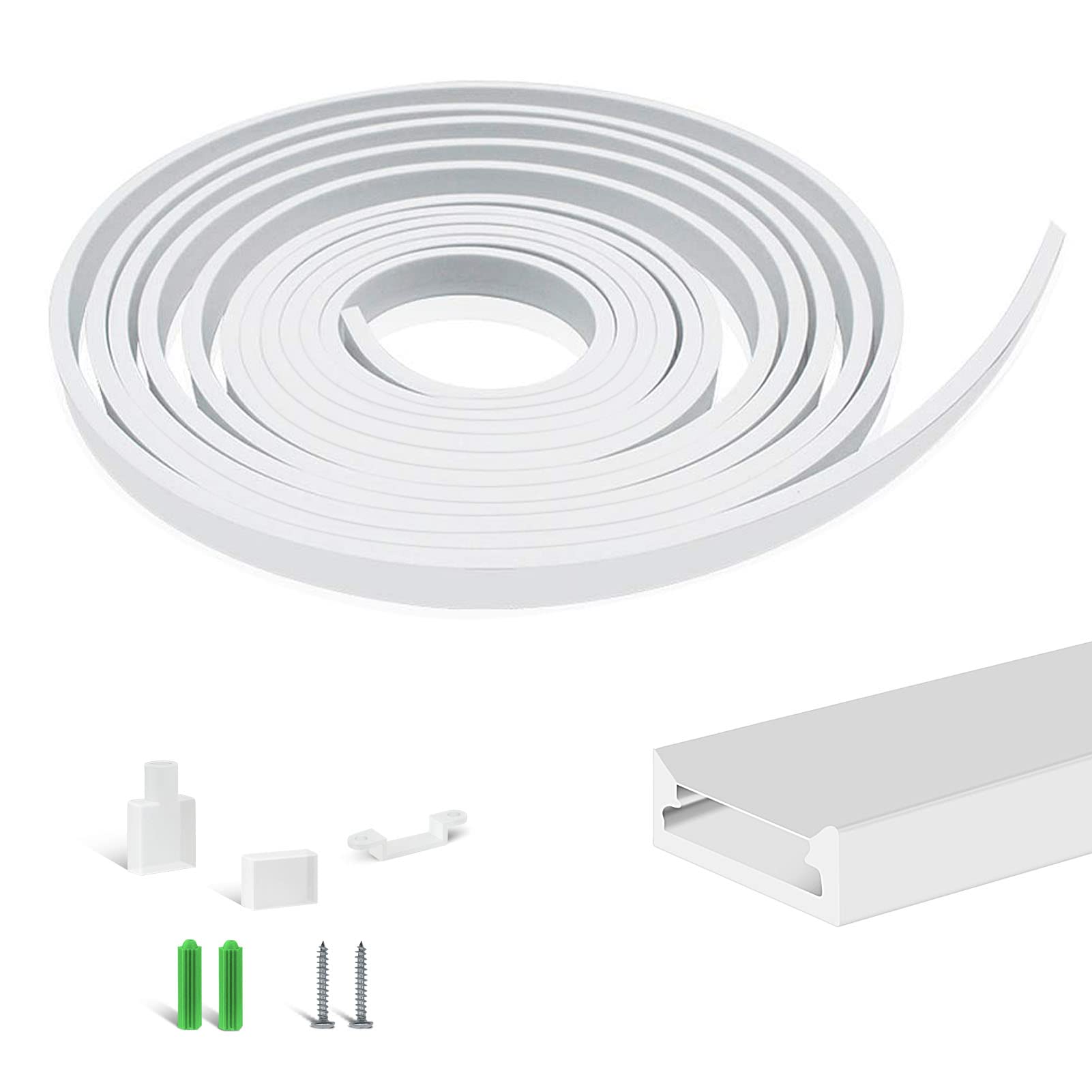 16.4FT Silicone LED Channel System U Shape IP67 Waterproof Neon Tube