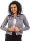 Andora womens Andora-Casual Plain Buttoned Denim Jacket