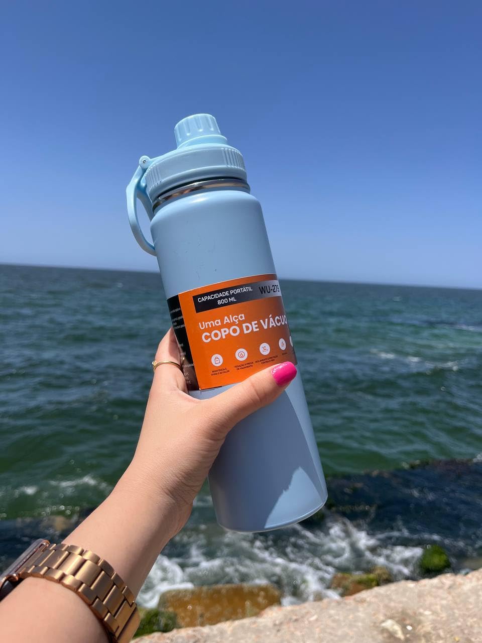 800ml Vacuum Insulated Stainless Steel Thermal Bottle, Leakproof, BPA Free, Hot/Cold Sports Water Bottle for Coffee, Tea, Travel- Purple - Safqqa Egypt