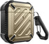 جراب Supcase Unicorn Beetle Pro Series مصممة لـ AirPods 1 و 2، جراب واقي قوي للجسم بالكامل مع مشبك كارابيني لـ Apple AirPods الجيل الأول والثاني (ذهبي)
