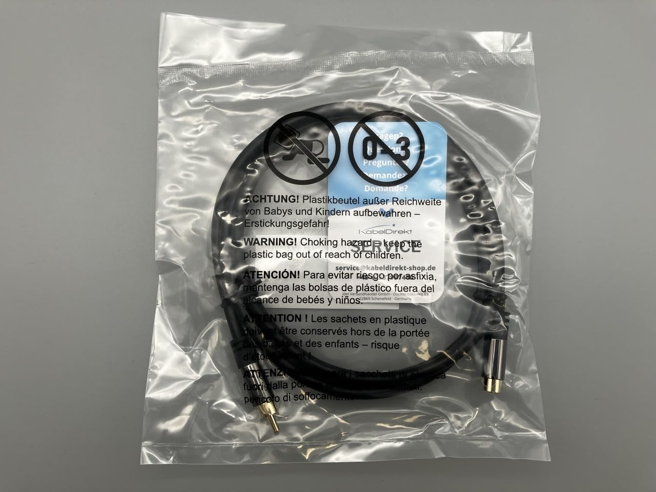 KabelDirekt 472 1m RCA/phono extension lead cable, audio/digital/video (coax male to female, for subs/amps/Hi-Fis, analogue/digital audio or composite video, 75 ohm) black