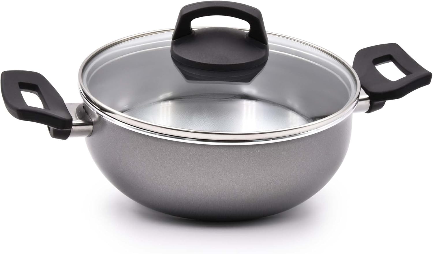 Celar Aluminium Non-Stick Casserole 26cm Bakelite Soft Touch Grey Made in Portugal