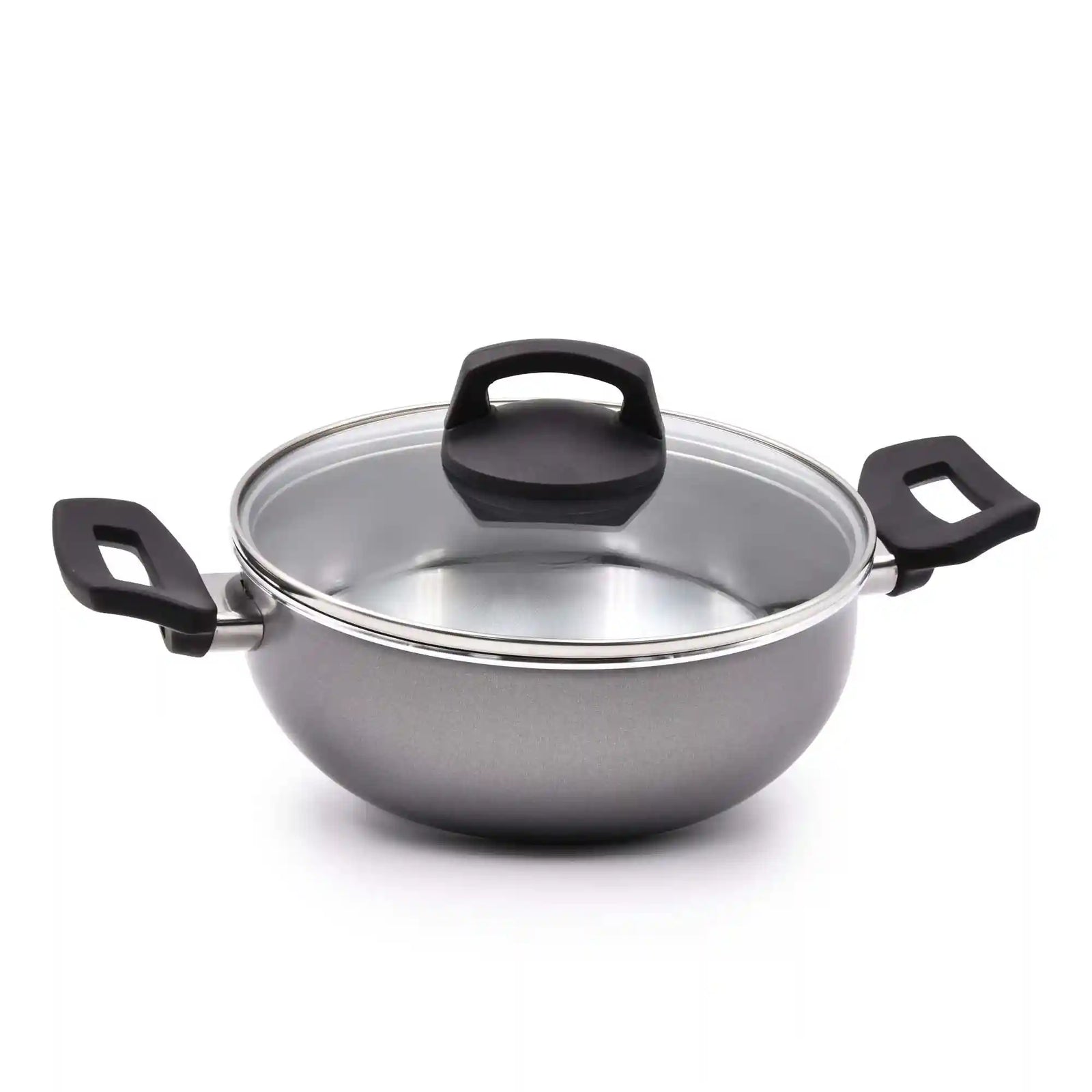 Celar Aluminium Casserole with Soft Touch Bakelite Handle, 22 cm, Non-Stick