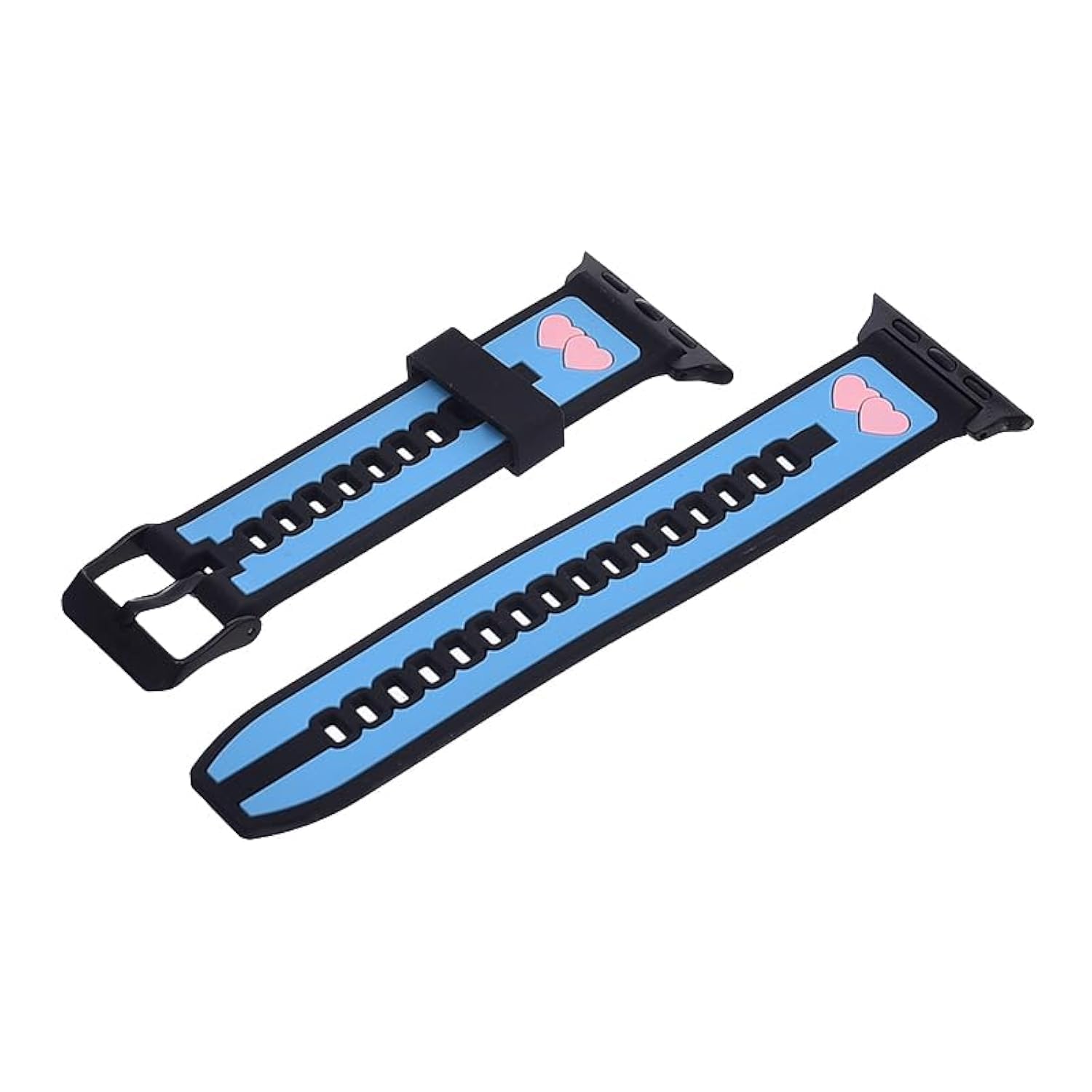Generic Silicone Adjustable And Expandable Watch Strap With Youthful Design For Unisex Compatible With Smart Watches