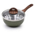 Celar Aluminium Saucepan with Lid, 18 cm Diameter, Green, Non-stick, Made In Portugal